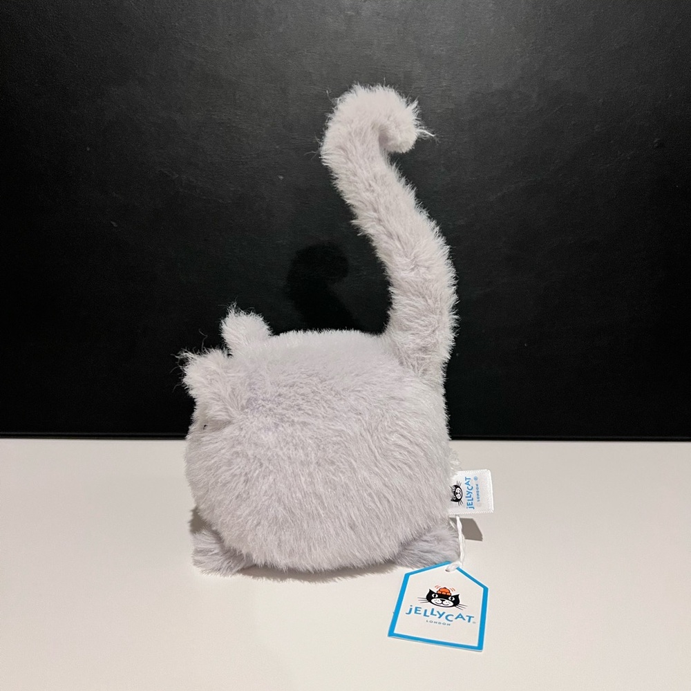 AUTHENTIC‼️ NWT Jellycat light grey kitten Caboodle cat- Retired- FAST SHIPPING - Picture 5 of 7